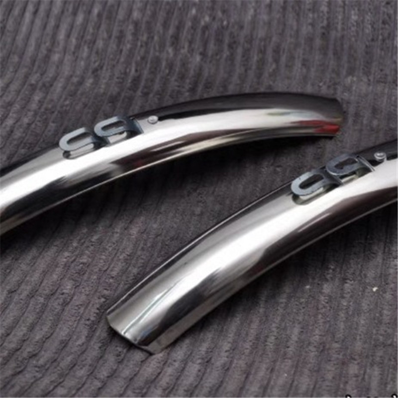 Bike Fender Set - ステンレス製ロードバイクマッドガード、レトロなフロントとリアフェンダー、27インチ、700c