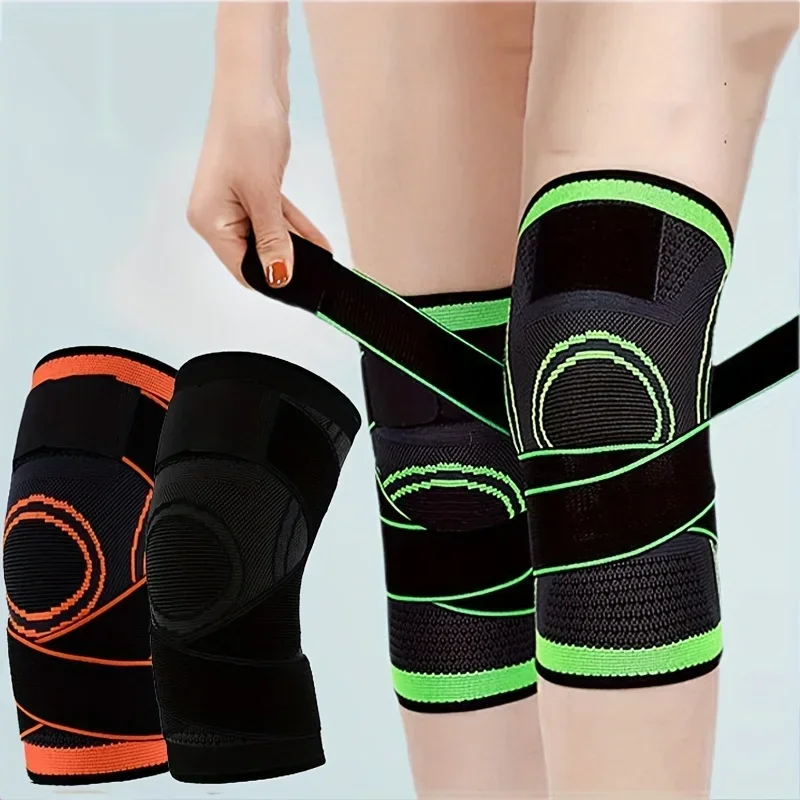 Cycling Gear Padding - 1PC スポーツ膝パッド男性加圧弾性膝パッドサポートフィットネスギアバスケットボールバレーボールブレーステニスサイクリングプロテクター