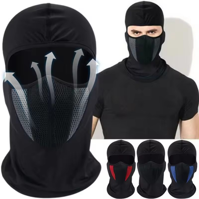 Cycling Face Mask - フルフェイスマスクサイクリング防風ヘッドギアオートバイバラクラバ通気性アウトドアスポーツ男性 CS マスクヘッドカバー帽子