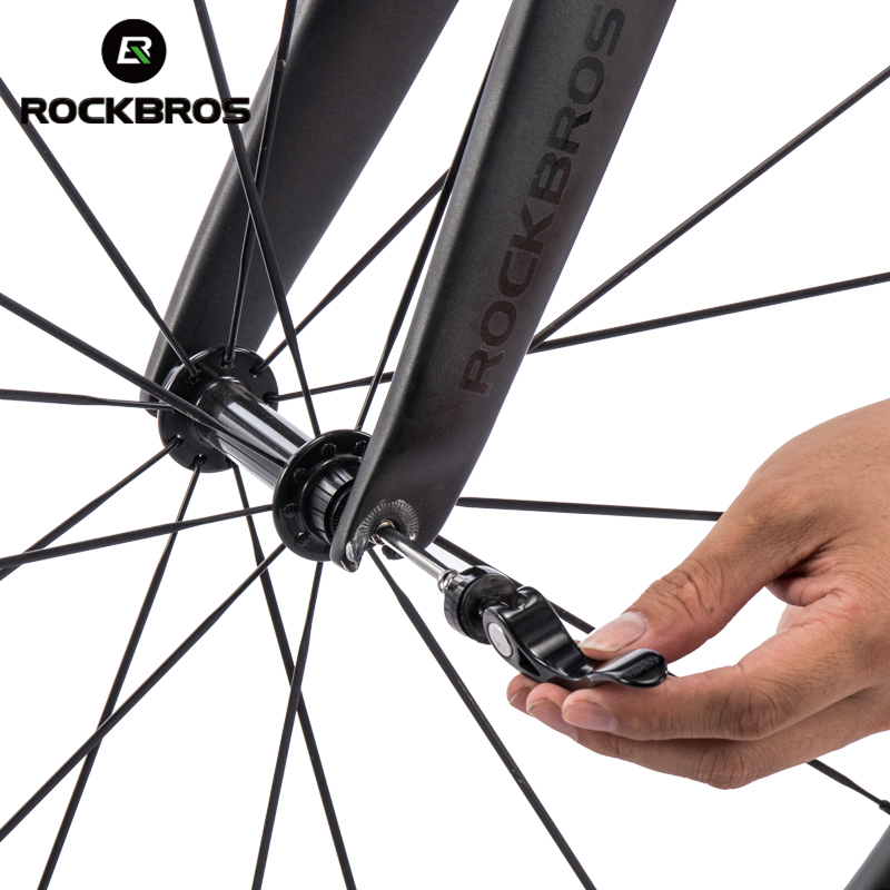 Quick Release Skewer - Rockbros-クイックリリース自転車ホイールハブ,フロントおよびリアqr串,mtbロードバイクレバーアクスル