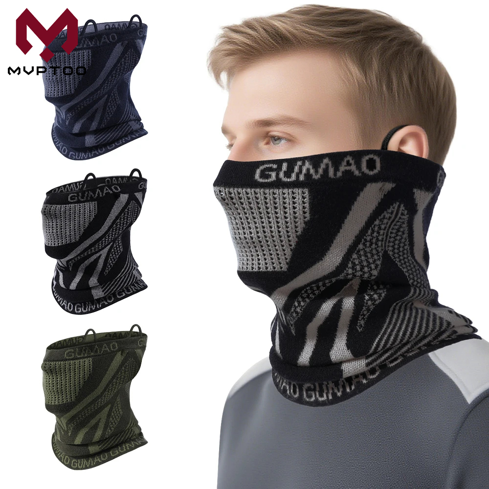 Cycling Face Mask - 冬用バンダナネックウォーマーゲートルスキー防風ハーフフェイスカバーサーマルスポーツランニングサイクリングハイキングスノーボードマスクスカーフメンズ
