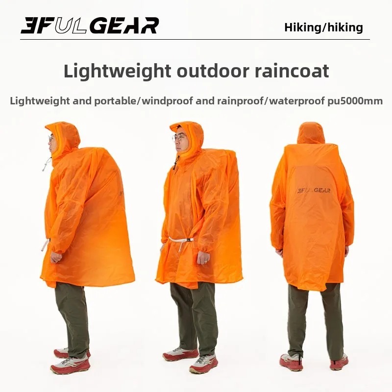 Cycling Gear In Rain - 超軽量レインポンチョ 3F UL GEAR 15D/210T ナイロン防水防風レインコートポータブル屋外カバーサイクリングハイキング用
