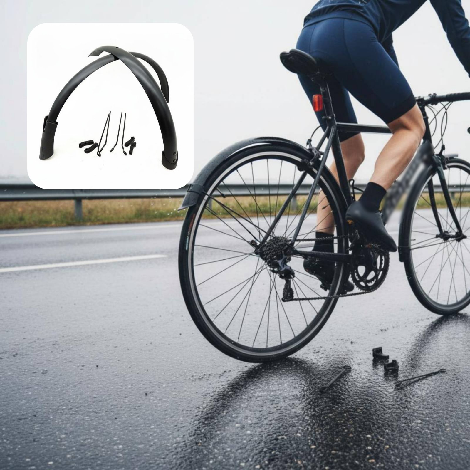 451 ホイールマッドガードセット 錆びにくいアルミニウム製 - Bike Fender Set のレビューと価格