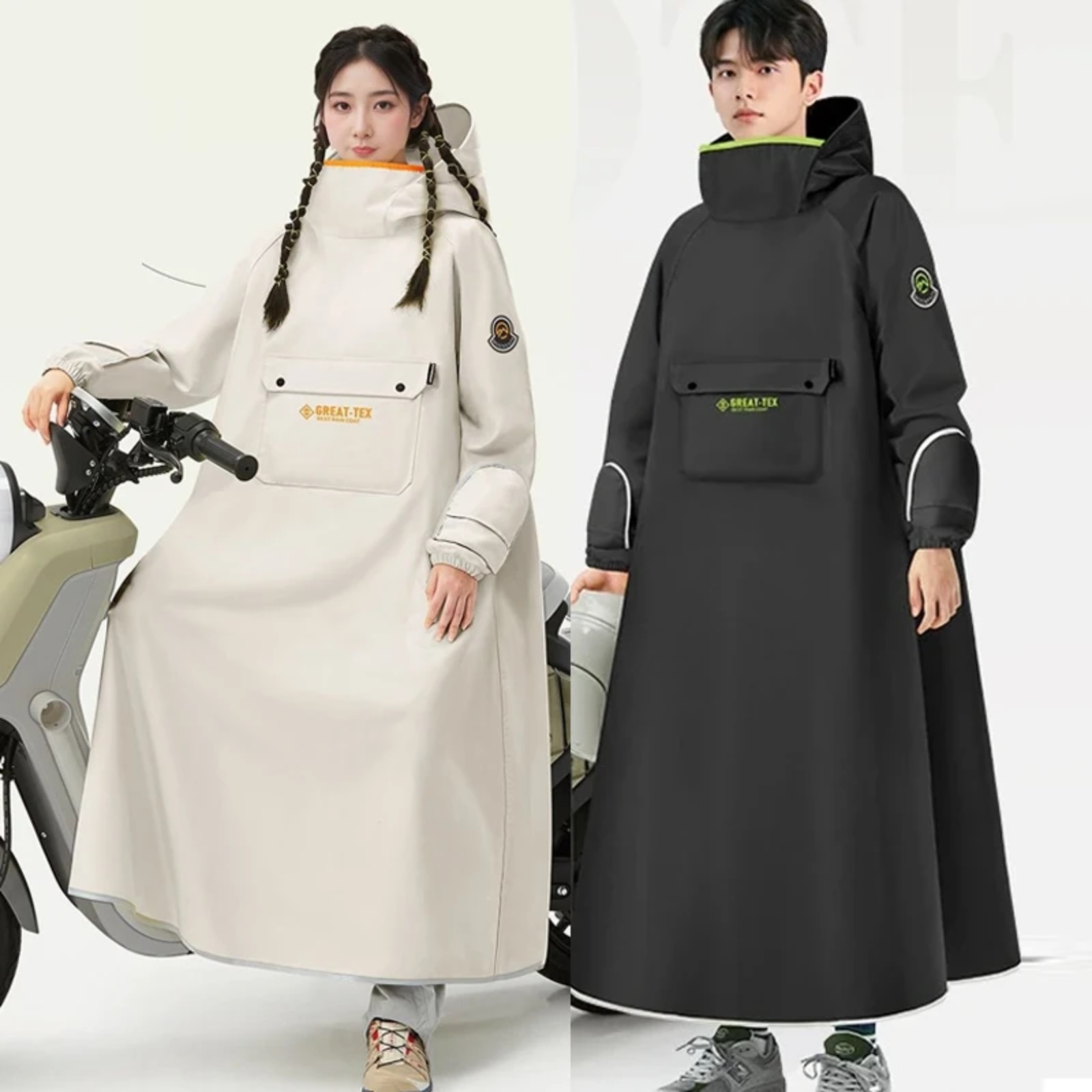 防水レインポンチョサイクリングレインコートオートバイバイクレ - Cycling Gear In Rain のレビューと価格