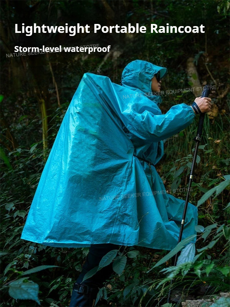 HIKEMAN 超軽量ポンチョ 15D。アウトドアでのハイキ - Cycling Gear In Rain のレビューと価格