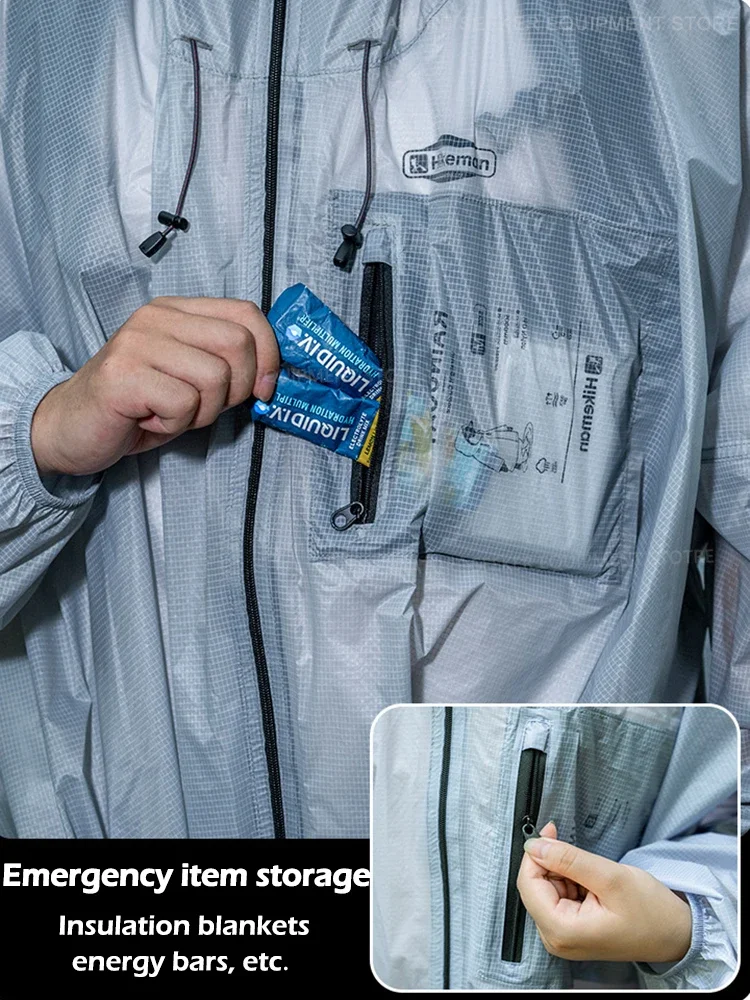 HIKEMAN 超軽量ポンチョ 15D。アウトドアでのハイキ - Cycling Gear In Rain のレビューと価格