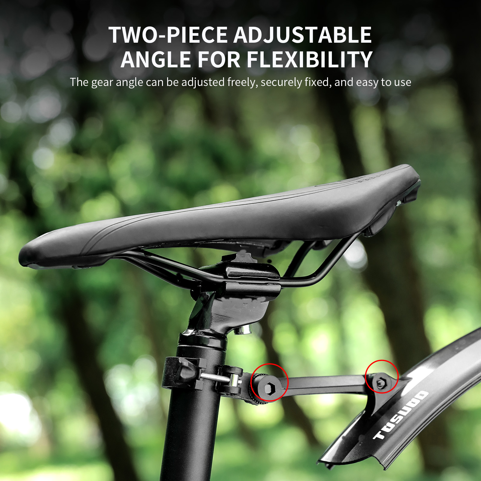 TOSUOD 調節可能な長さの自転車フェンダーセット 幅広で - Bike Fender Set のレビューと価格