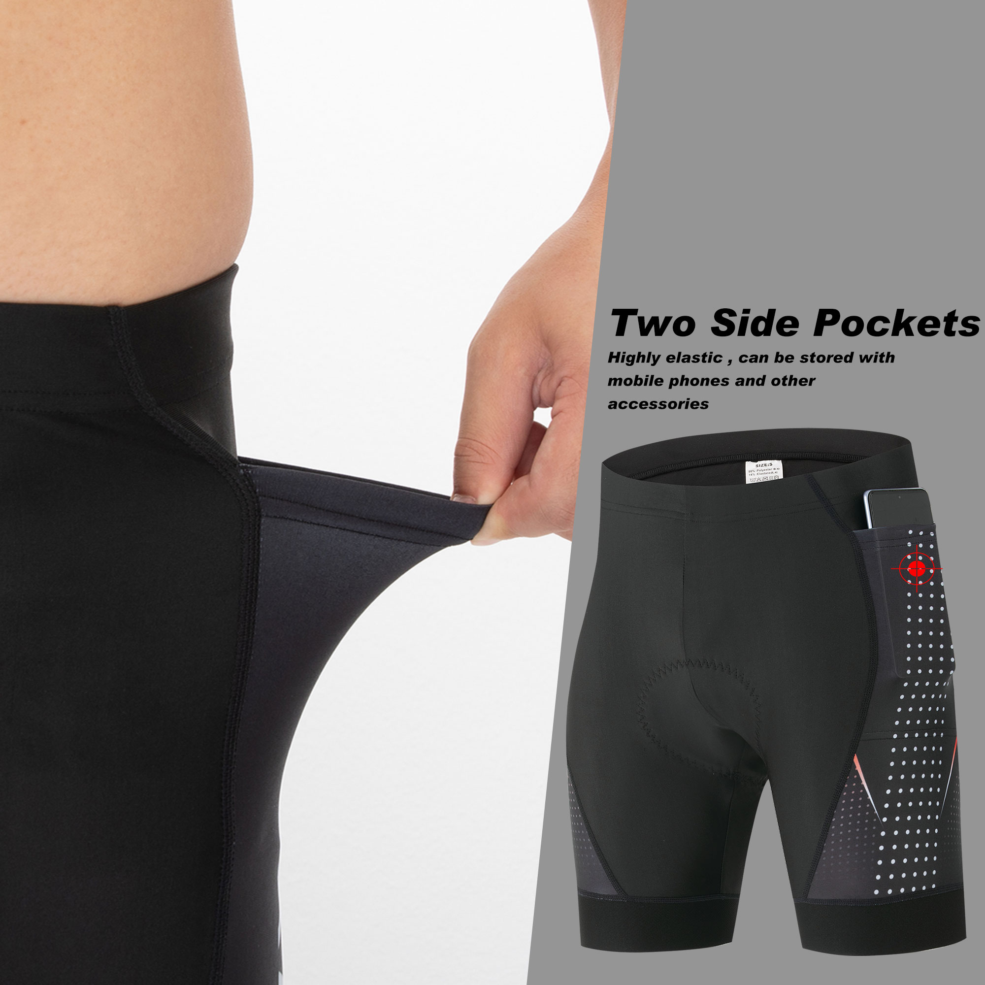 プレミアムロードバイクショーツ 5Dジェルパッド付き メンズ - Cycling Gear Padding のレビューと価格