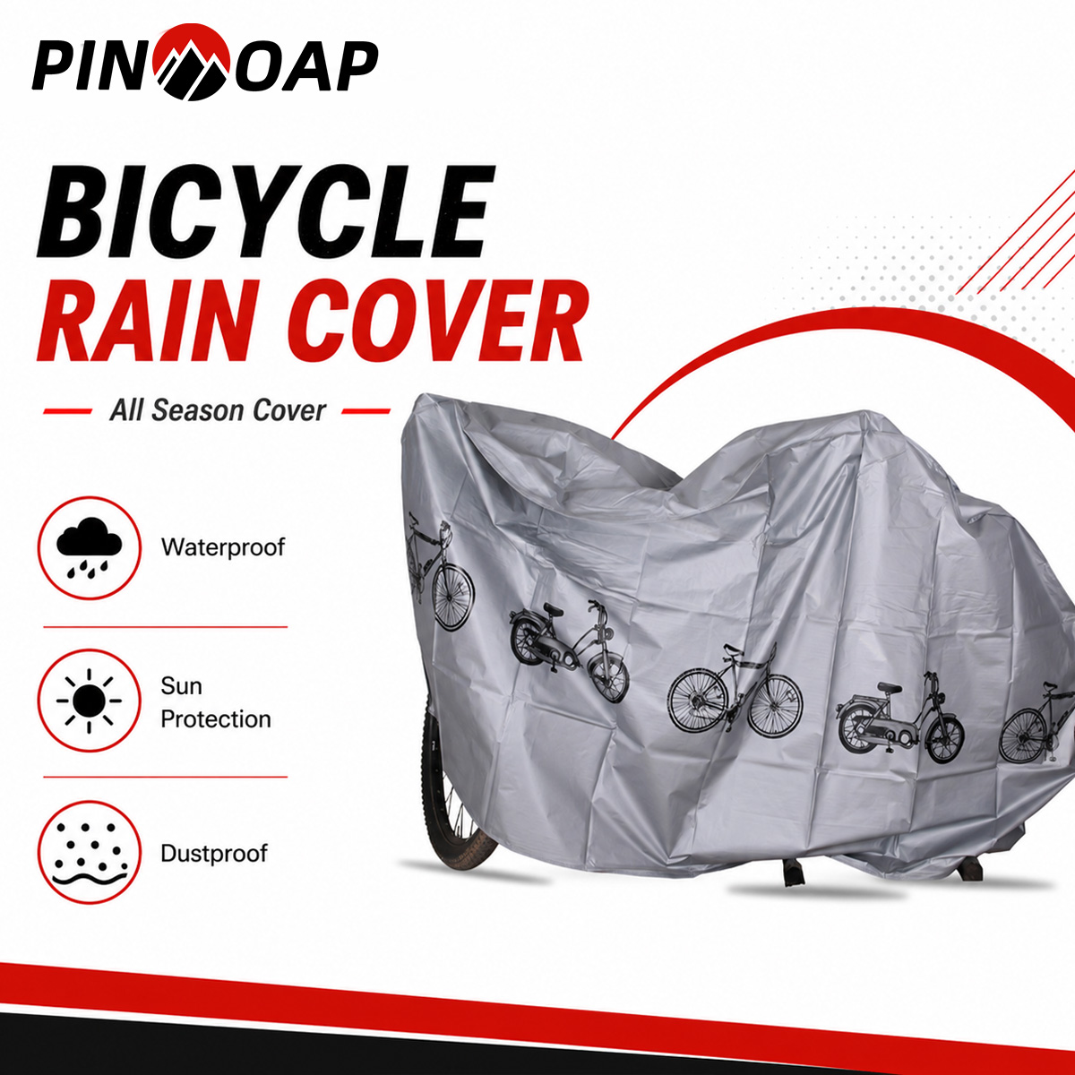 PINMOAP ユニバーサル自転車レインカバー防水屋外バイク - Cycling Gear In Rain のレビューと価格