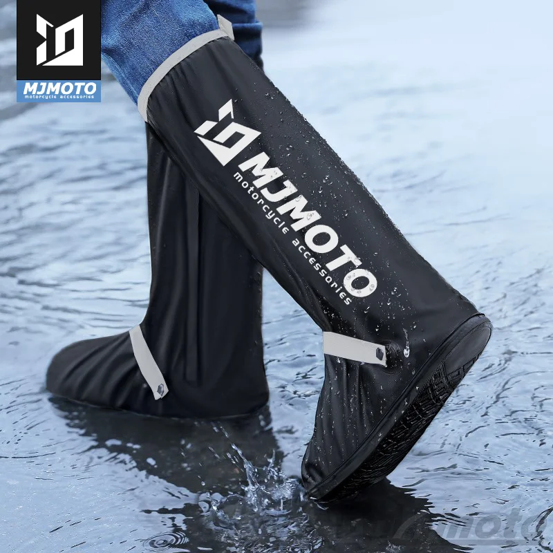 オートバイ防水反射レインブーツライディングシューズカバーアク - Cycling Gear In Rain のレビューと価格