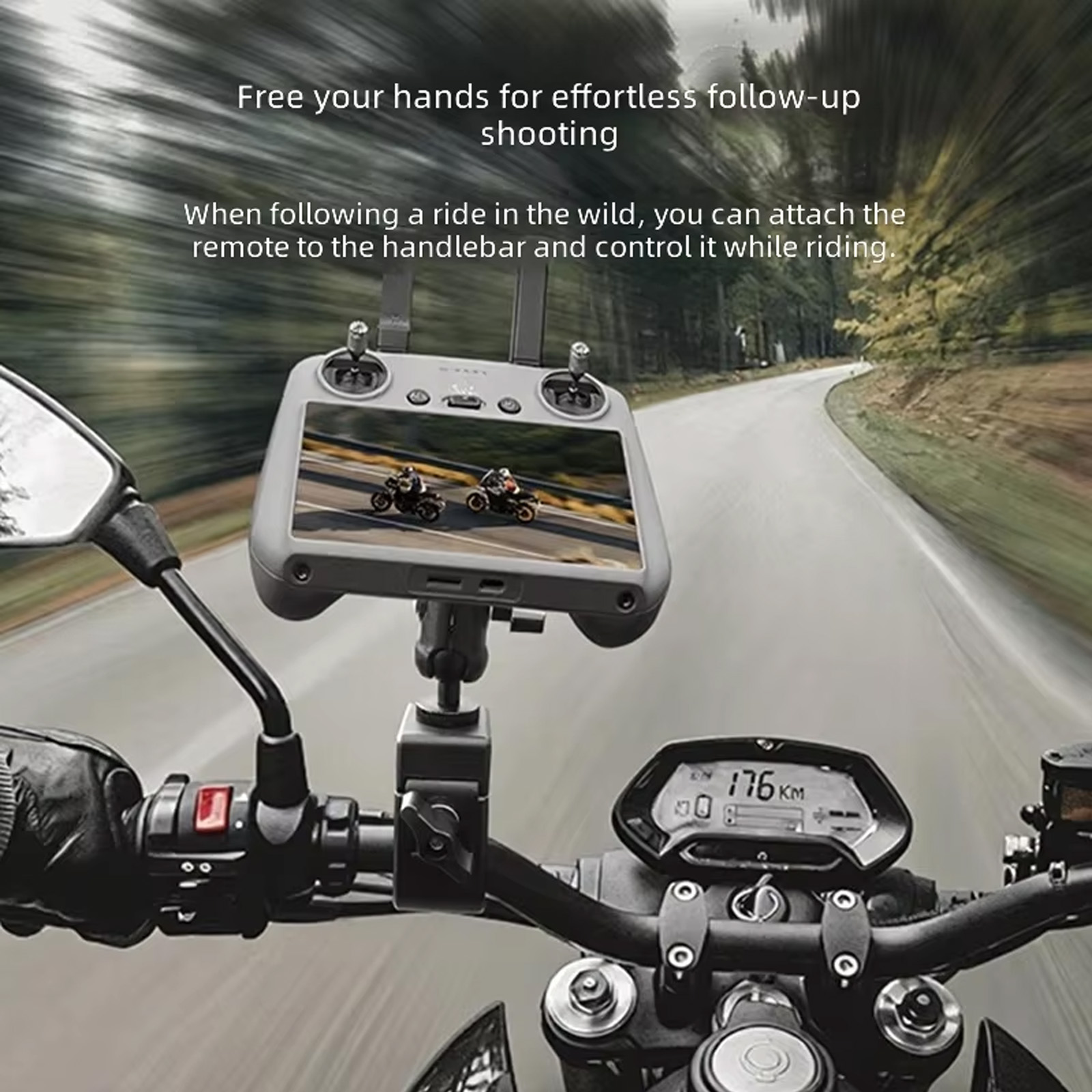 バイクオートバイハンドルバーマウント DJI RC 2 RC - Cycling Gear Material のレビューと価格