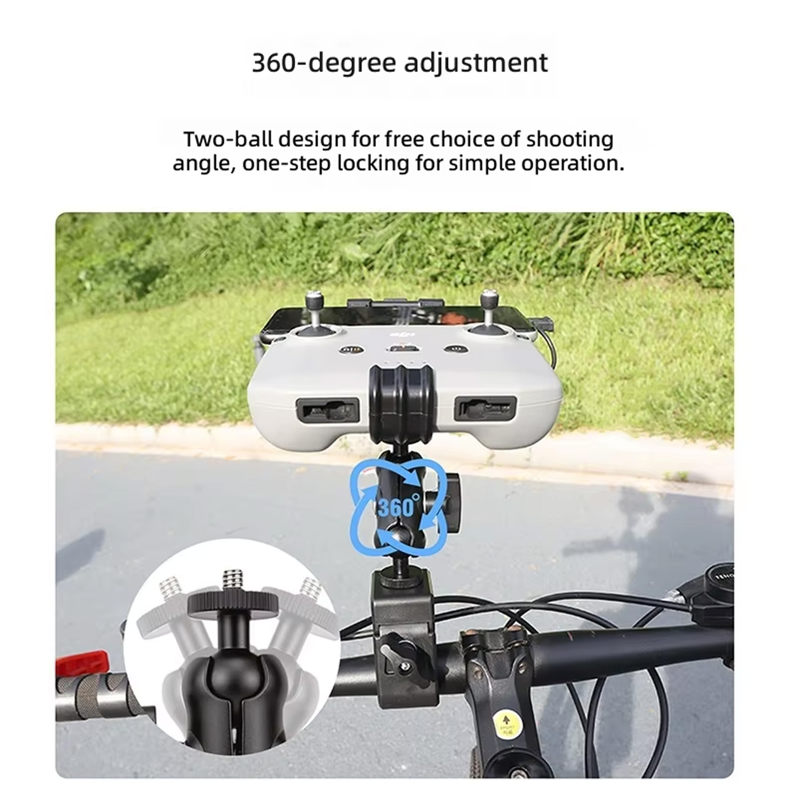 バイクオートバイハンドルバーマウント DJI RC 2 RC - Cycling Gear Material のレビューと価格