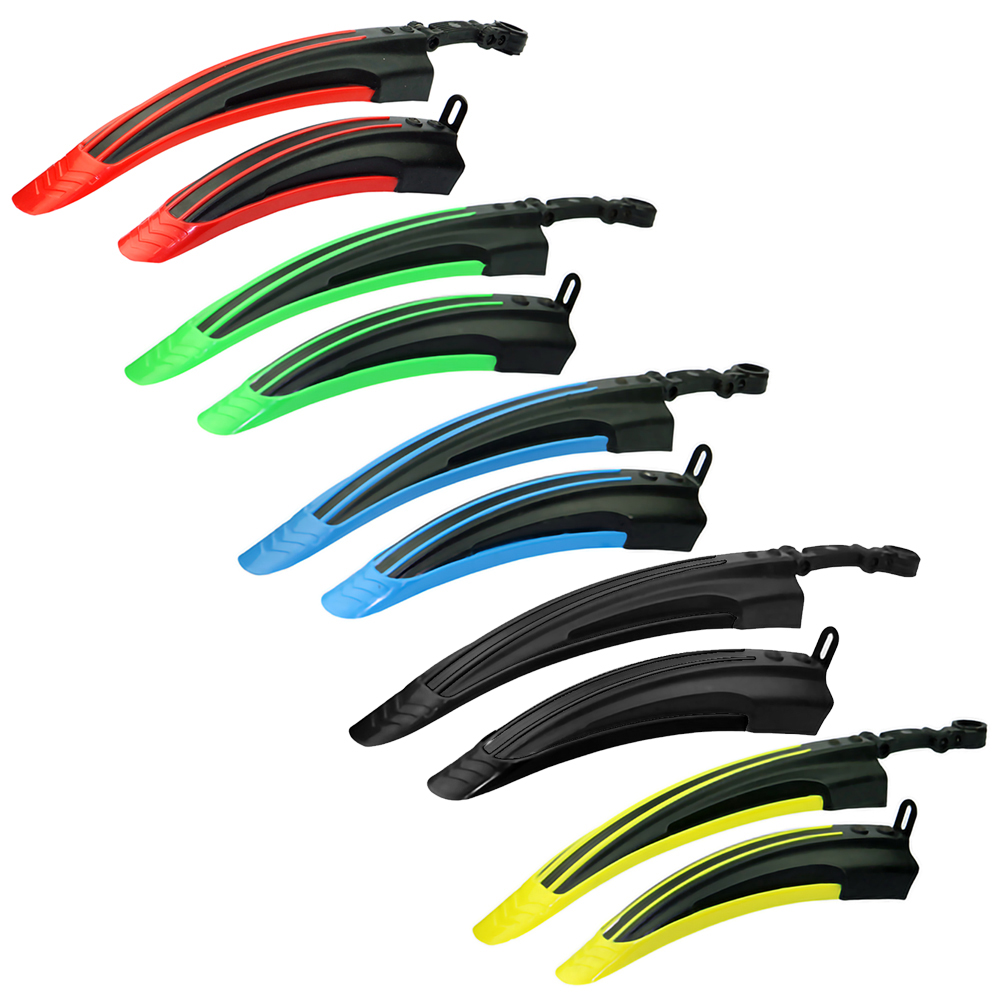 マウンテンバイクのフロントとリアのマッドガードウィングセット - Bike Fender Set のレビューと価格
