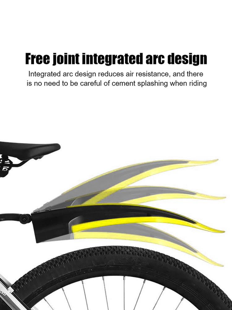マウンテンバイクのフロントとリアのマッドガードウィングセット - Bike Fender Set のレビューと価格